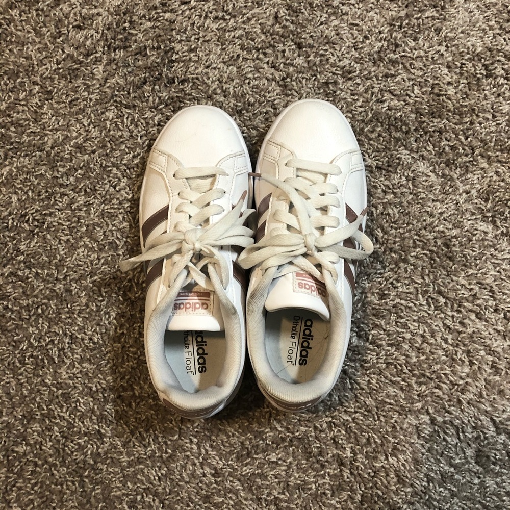 Adidas Superstars with Rose Gold Stripes